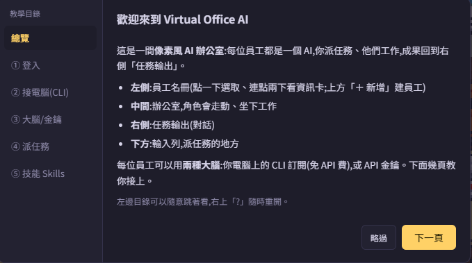 Virtual Office AI 新手教學
